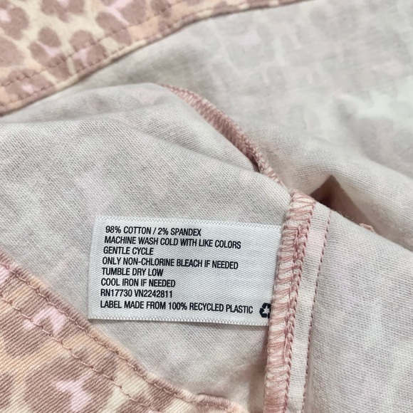 ❌ SOLD ❌ Wild Fable Pink Tan Leopard Print Denim Jean Mini Skirt Plus Size 16 - Picture 7 of 10